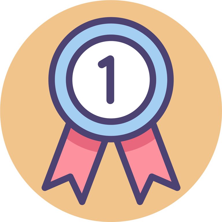 number one badge